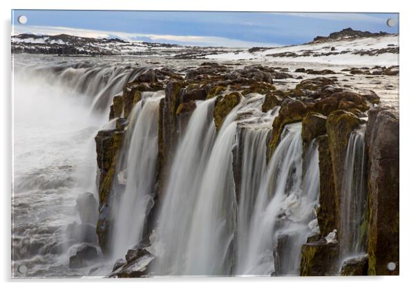 Selfoss Waterfall, Iceland Acrylic by Arterra 