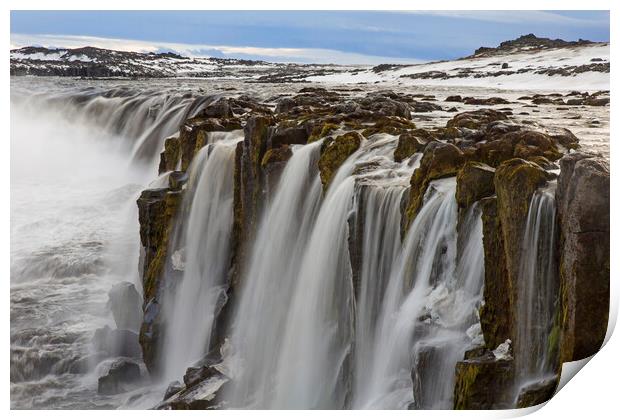 Selfoss Waterfall, Iceland Print by Arterra 
