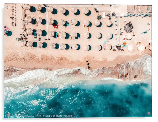 Aerial Ocean Print, Sea Beach Print, Coastal Print, Beach Photography, Aerial Beach Print, Bondi Beach Print, Art Print Acrylic by Radu Bercan