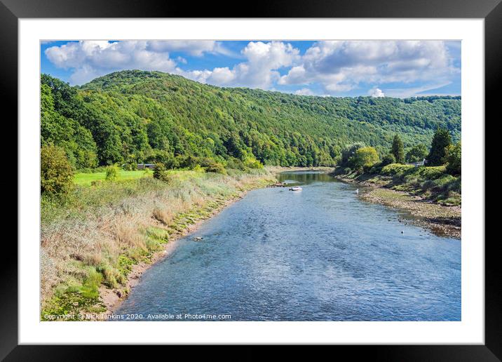 River Wye Tintern Wye Valley South Wales Framed Mounted Print by Nick Jenkins