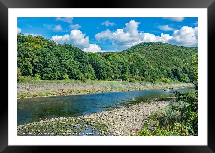 River Wye Tintern Wye Valley South Wales Framed Mounted Print by Nick Jenkins