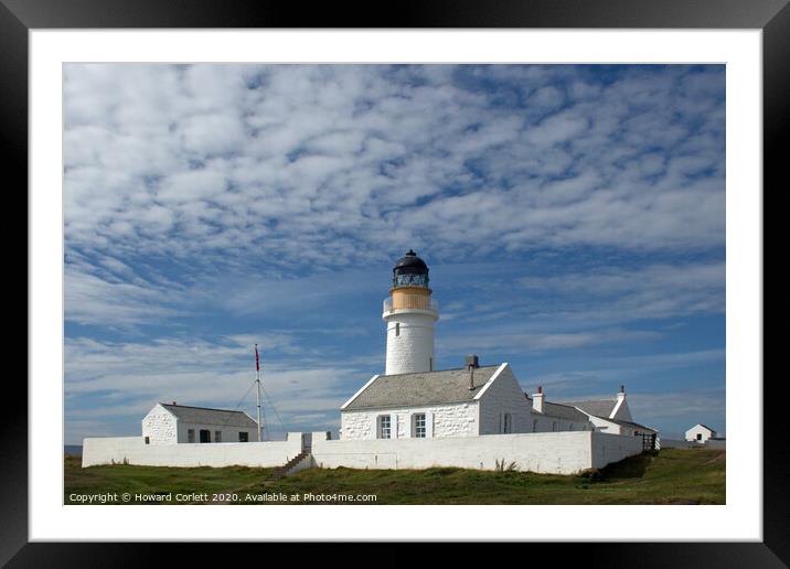 Langness Lighthouse Framed Mounted Print by Howard Corlett