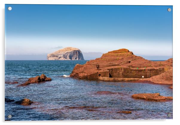 Bass Rock from Seacliff Harbour Acrylic by Gary Eason