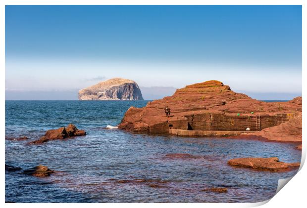 Bass Rock from Seacliff Harbour Print by Gary Eason