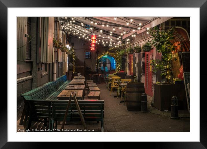 Sloans Bar At Night Framed Mounted Print by Ronnie Reffin