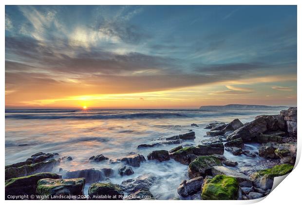 Sunset At Hanover Point Print by Wight Landscapes