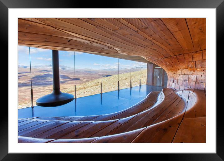 Snohetta Viewing Pavilion, Dovre, Norway Framed Mounted Print by Arterra 