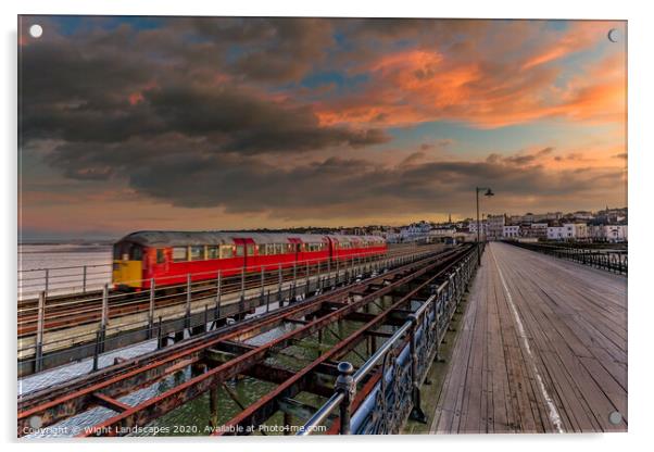 End Of The Line Ryde Acrylic by Wight Landscapes