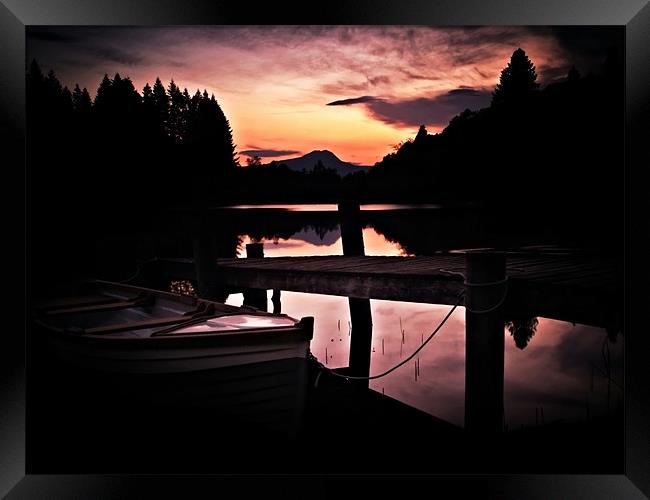 Loch Ard, Spring Sunset 1 Framed Print by Aj’s Images