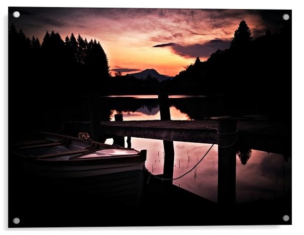 Loch Ard, Spring Sunset 1 Acrylic by Aj’s Images