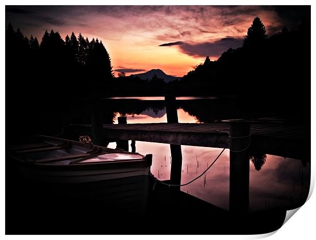 Loch Ard, Spring Sunset 1 Print by Aj’s Images
