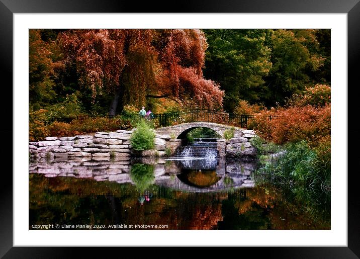 Enjoying Autumn Colours Framed Mounted Print by Elaine Manley
