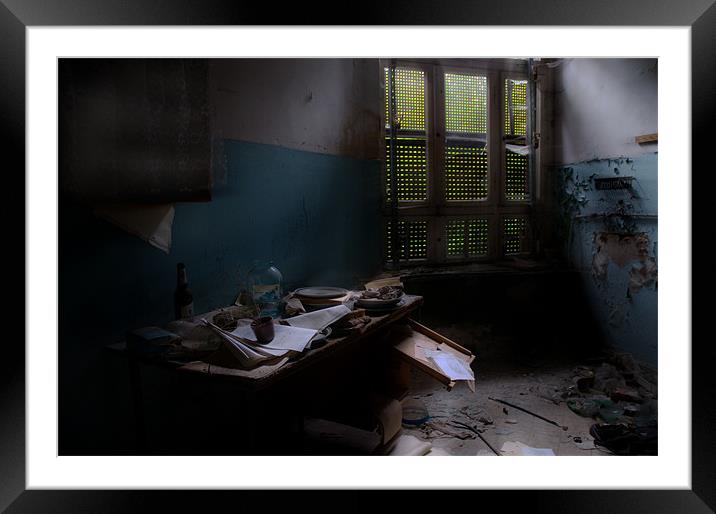 Abandoned office Framed Mounted Print by Nathan Wright