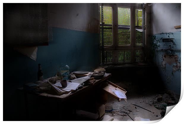 Abandoned office Print by Nathan Wright
