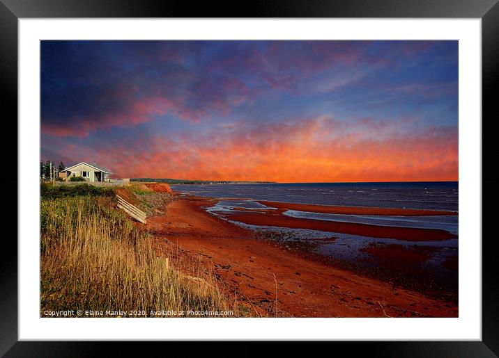 Red Sand Beaches   Prince Edward Island Atlantic C Framed Mounted Print by Elaine Manley