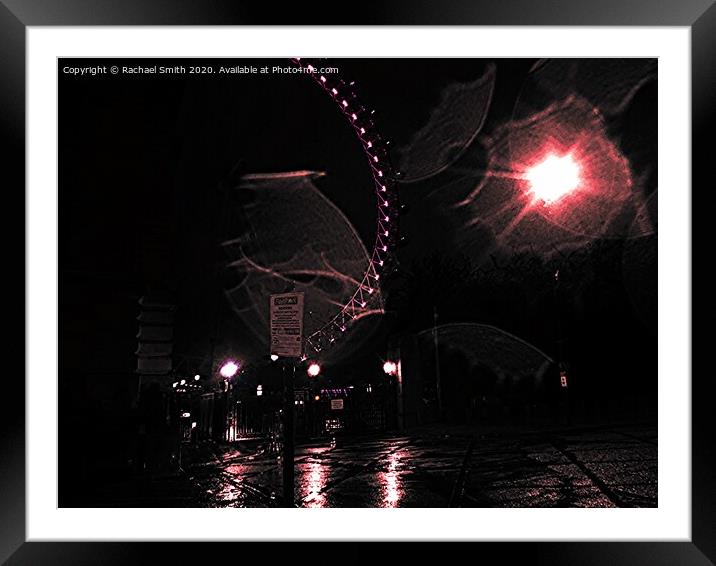 Dark London Eye Framed Mounted Print by Rachael Smith