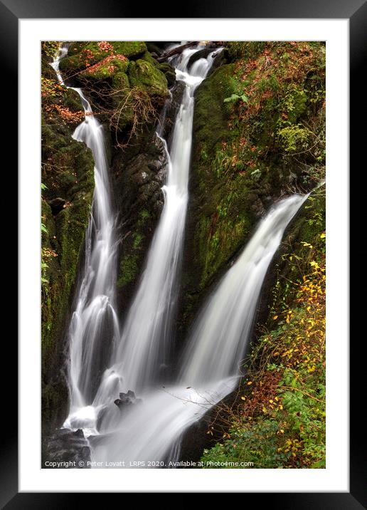Stock Ghyll Force, Lake District Framed Mounted Print by Peter Lovatt  LRPS