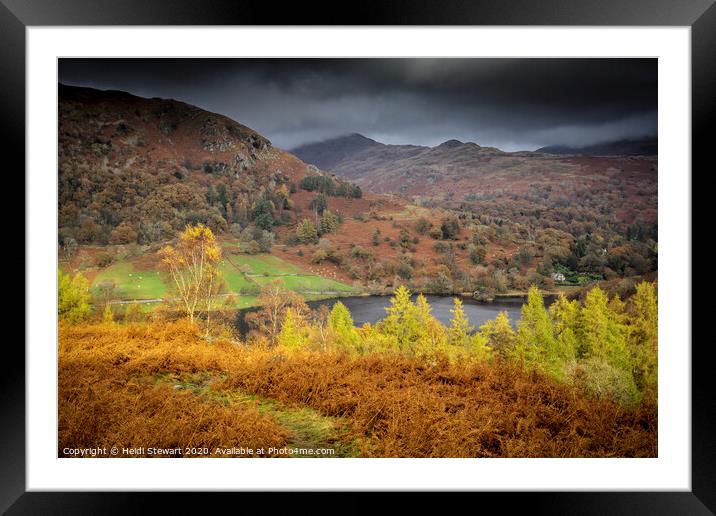 Rydal Water and Vista Framed Mounted Print by Heidi Stewart