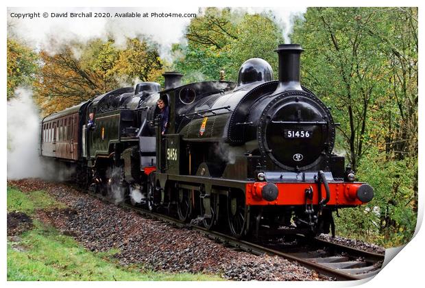 Steam locomotives 51456 and 80097 Print by David Birchall