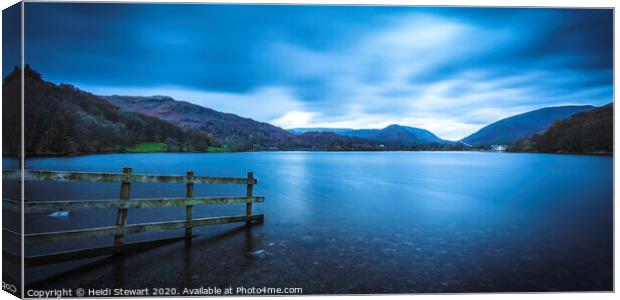 Grasmere Lake Blues Canvas Print by Heidi Stewart