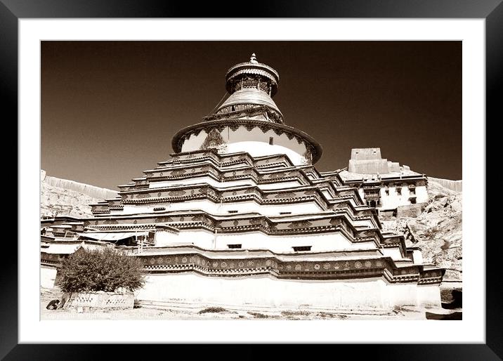 Kumbum Stupa, Gyantse Framed Mounted Print by Nathalie Hales
