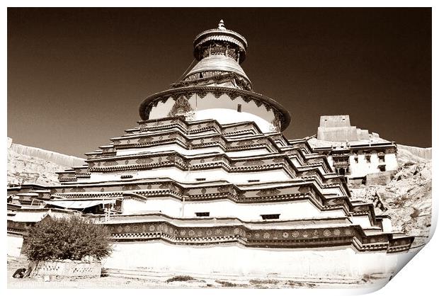 Kumbum Stupa, Gyantse Print by Nathalie Hales