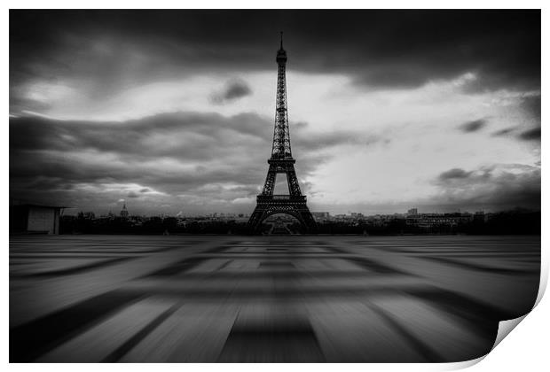 Eiffel Tower, Black and White Print by Toon Photography