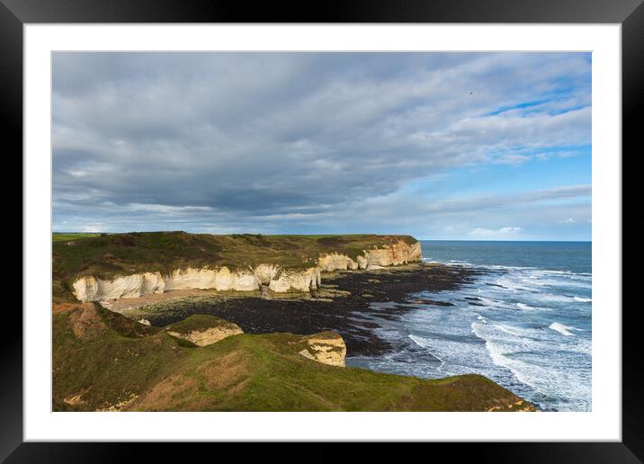Flamborough Cliffs, Yorkshire.  Framed Mounted Print by Tommy Dickson