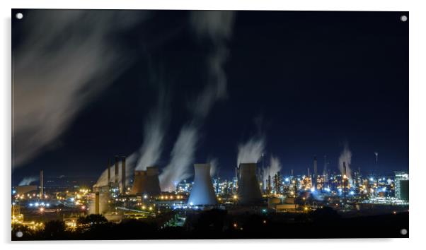 Petrochemical Powerhouse Aglow Acrylic by Tommy Dickson