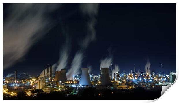 Petrochemical Powerhouse Aglow Print by Tommy Dickson