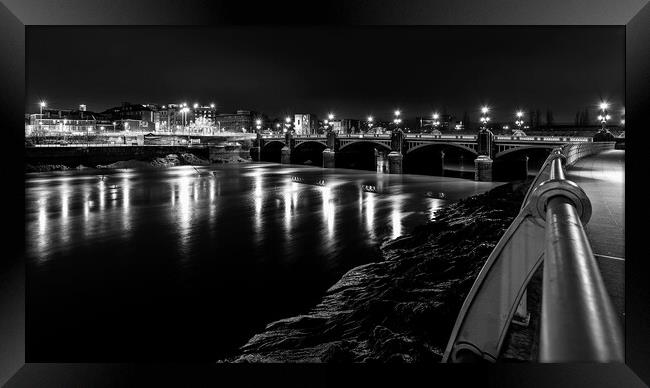 Newport city bridge Framed Print by Dean Merry