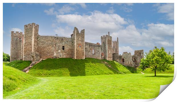 Majestic Fortress on British Landscape Print by Kevin Snelling