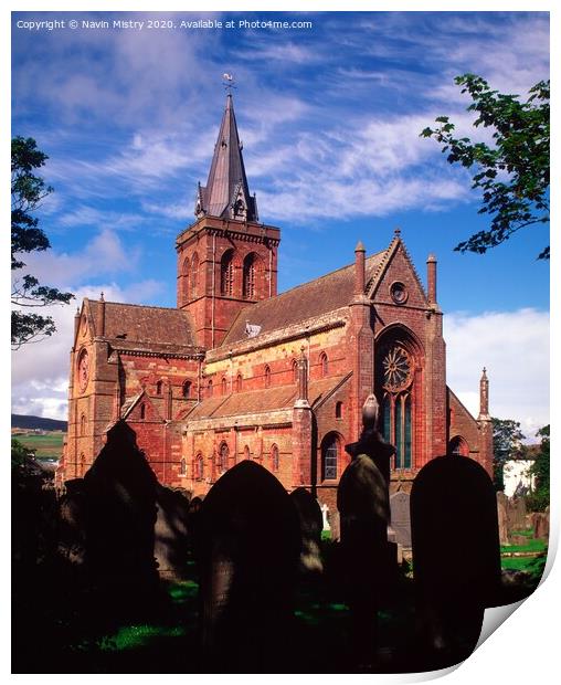 St Magnus Cathedral, Kirkwall, Orkney  Print by Navin Mistry