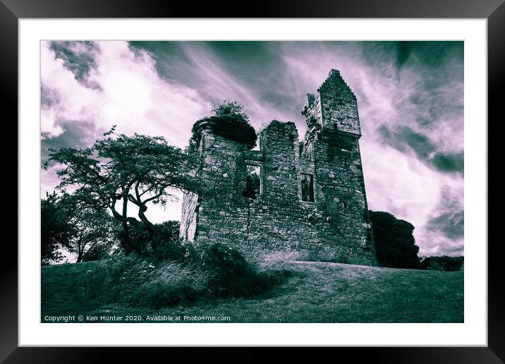Old Piteadie Castle, Kinghorn Framed Mounted Print by Ken Hunter