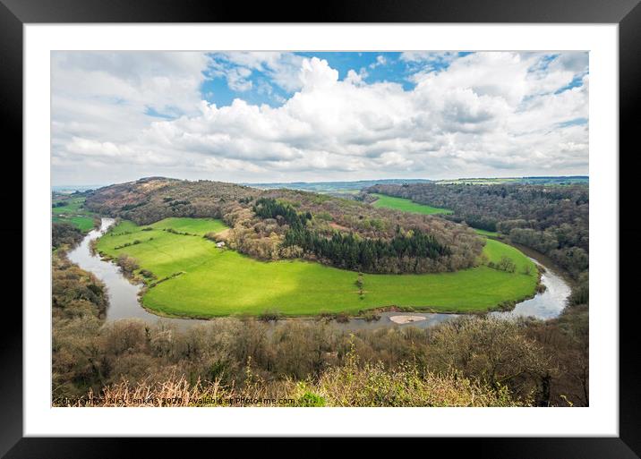 River Wye from Yat Rock Herefordshire Framed Mounted Print by Nick Jenkins