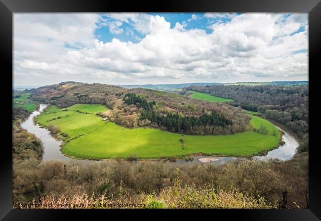 River Wye from Yat Rock Herefordshire Framed Print by Nick Jenkins