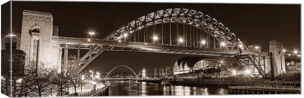 Tyne Bridge mono Canvas Print by Northeast Images