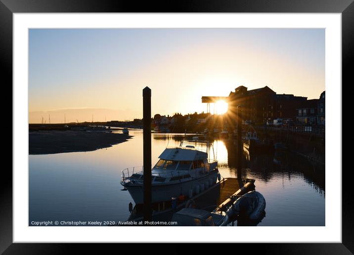 Sunrise at Wells-next-the-sea Framed Mounted Print by Christopher Keeley