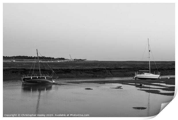 Wells boats  Print by Christopher Keeley