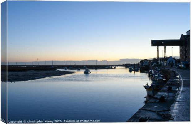Early morning at Wells-next-the-sea Canvas Print by Christopher Keeley