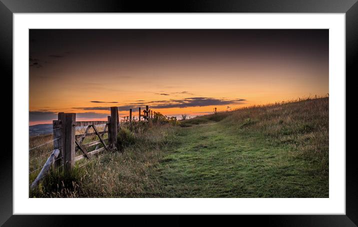 A Colourful Sunset Walk in Kent Framed Mounted Print by Jeremy Sage