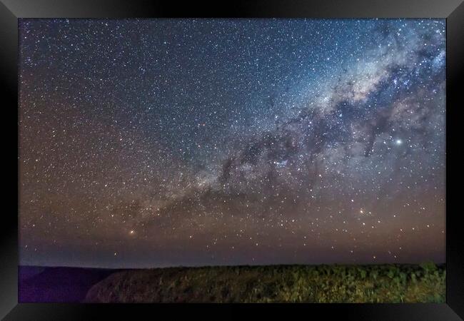 Milky Way over Klip River Valley in Namibia Framed Print by Belinda Greb