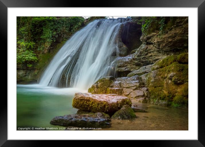 Janets Foss waterfall near Malham Framed Mounted Print by Heather Sheldrick