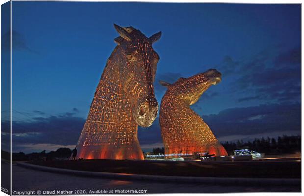 The Kelpies Canvas Print by David Mather