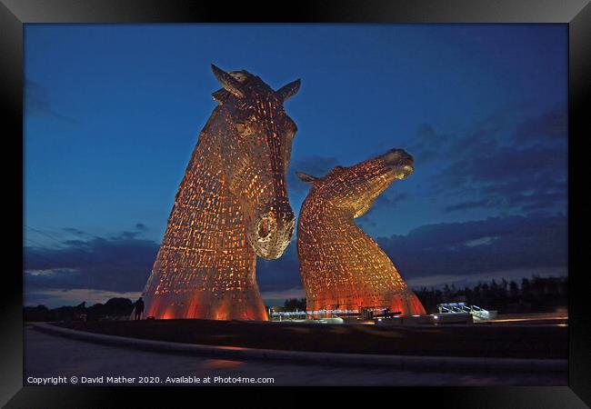 The Kelpies Framed Print by David Mather