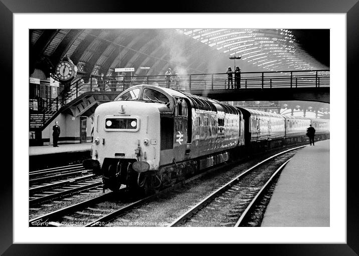 Deltic hauled 'Flying Scotsman' Framed Mounted Print by David Mather