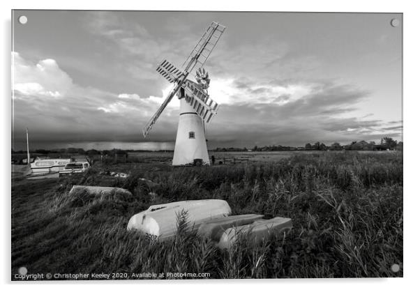Thurne Mill Acrylic by Christopher Keeley