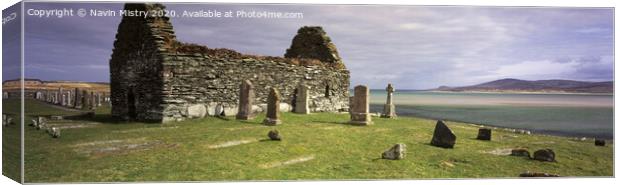 The ruins of Kilnave Chapel, Islay, Scotland Canvas Print by Navin Mistry