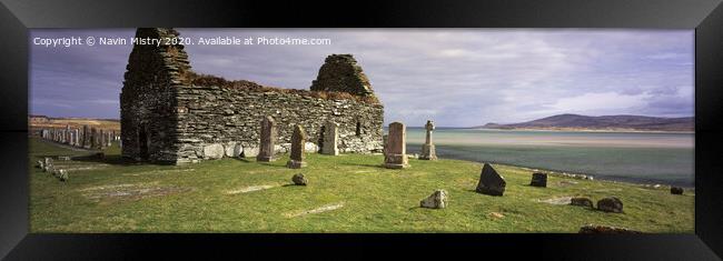 The ruins of Kilnave Chapel, Islay, Scotland Framed Print by Navin Mistry