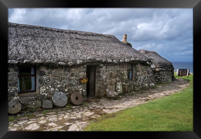 Thatched Cottages at Kilmuir, Isle of Skye, Scotla Framed Print by Arterra 